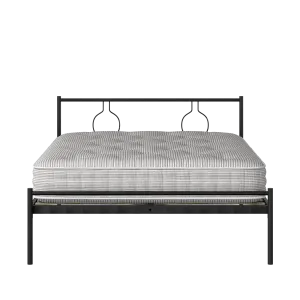 Meiji cama de metal en negro con colchón - Thumbnail