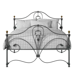 Melrose iron/metal bed in pewter - Thumbnail