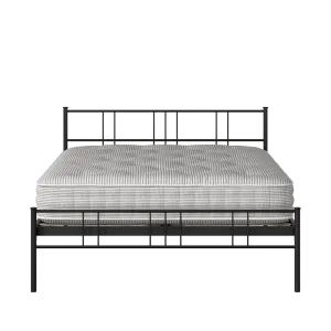 Mortlake ijzeren bed in zwart met matras - Thumbnail