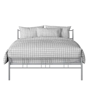 Mortlake iron/metal bed in silver - Thumbnail