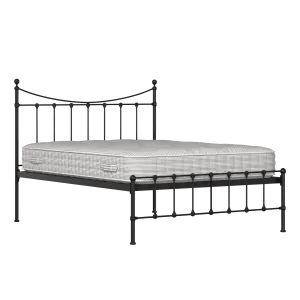 Olivia iron/metal bed in black with Juno mattress - Thumbnail