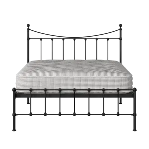 Olivia iron/metal bed in black with Juno mattress - Thumbnail