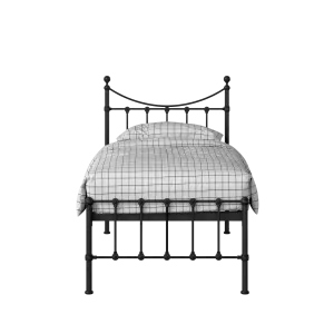 Olivia iron/metal single bed in black - Thumbnail
