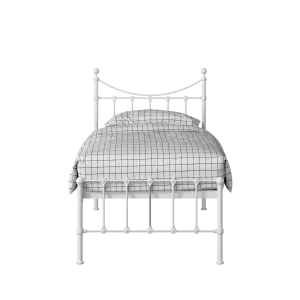 Olivia iron/metal single bed in white - Thumbnail