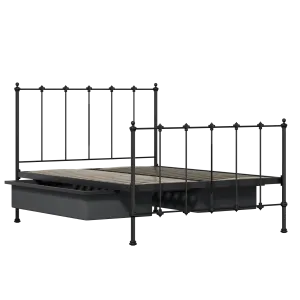 Paris ijzeren bed in zwart met lades - Thumbnail