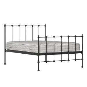 Paris ijzeren bed in zwart met matras - Thumbnail