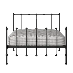 Paris ijzeren bed in zwart met matras - Thumbnail