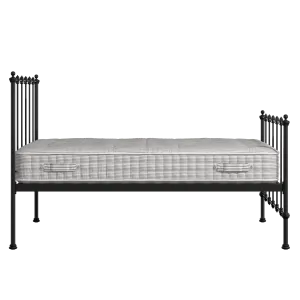 Paris ijzeren bed in zwart met matras - Thumbnail