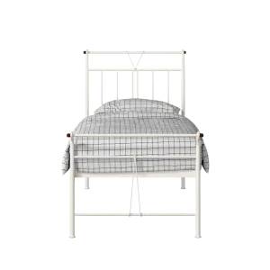 Pellini cama individual de metal en crema - Thumbnail