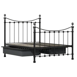 Selkirk Chromo iron/metal bed in black with drawers - Thumbnail