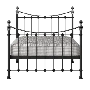 Selkirk Chromo iron/metal bed in black with Juno mattress - Thumbnail