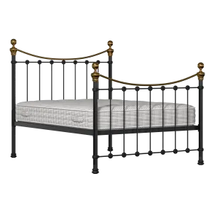 Selkirk iron/metal bed in black with Juno mattress - Thumbnail