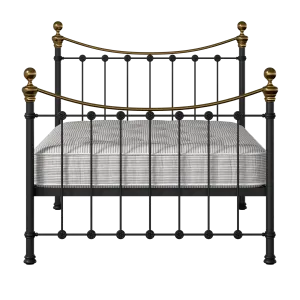Selkirk iron/metal bed in black with Juno mattress - Thumbnail