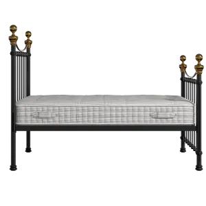 Selkirk iron/metal bed in black with Juno mattress - Thumbnail