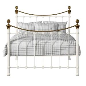 Selkirk iron/metal bed in ivory - Thumbnail