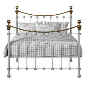 Selkirk iron/metal bed in silver - Thumbnail