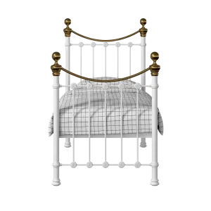 Selkirk iron/metal single bed in white - Thumbnail