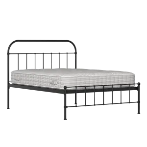 Solomon iron/metal bed in black with Juno mattress - Thumbnail
