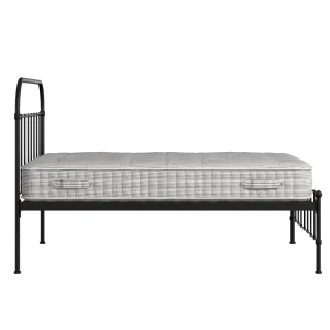 Solomon iron/metal bed in black with Juno mattress - Thumbnail