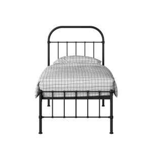 Solomon iron/metal single bed in black - Thumbnail