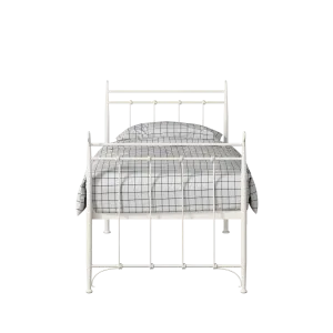Tiffany iron/metal single bed in ivory - Thumbnail
