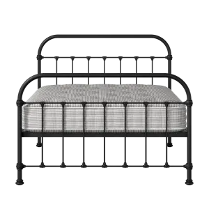 Timolin iron/metal bed in black with Juno mattress - Thumbnail