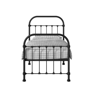 Timolin iron/metal single bed in black - Thumbnail