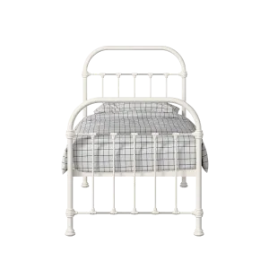 Timolin iron/metal single bed in ivory - Thumbnail