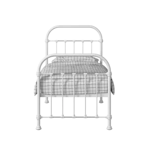 Timolin iron/metal single bed in white - Thumbnail