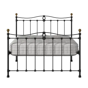Tulsk lit en métal noir avec matelas - Thumbnail