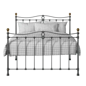 Tulsk iron/metal bed in pewter - Thumbnail