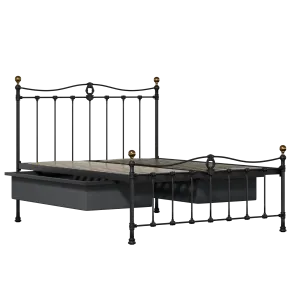 Tulsk Low Footend Metallbett in Schwarz mit Schubladen - Thumbnail