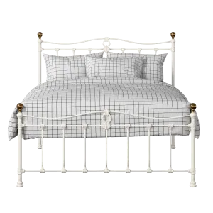 Tulsk Low Footend Metallbett in Elfenbein - Thumbnail