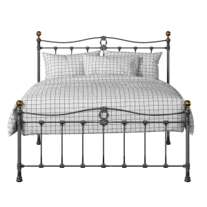 Tulsk Low Footend iron/metal bed in pewter - Thumbnail