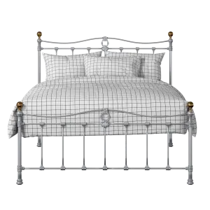 Tulsk Low Footend iron/metal bed in silver - Thumbnail