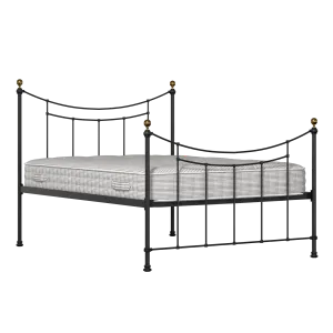 Virginia iron/metal bed in black with Juno mattress - Thumbnail