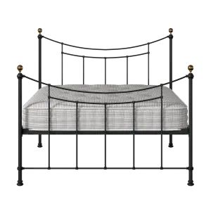 Virginia iron/metal bed in black with Juno mattress - Thumbnail