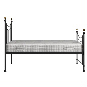Virginia iron/metal bed in black with Juno mattress - Thumbnail