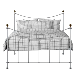 Virginia iron/metal bed in silver - Thumbnail