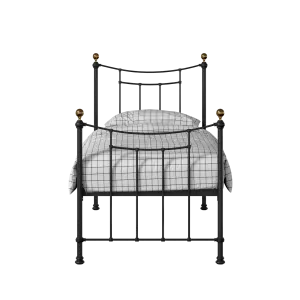 Virginia iron/metal single bed in black - Thumbnail