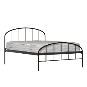 Waldo iron/metal bed in black with Juno mattress - Thumbnail