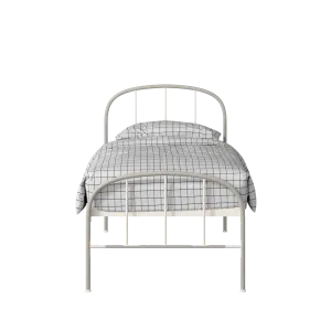 Waldo iron/metal single bed in ivory - Thumbnail