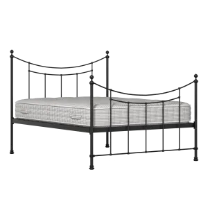 Winchester iron/metal bed in black with Juno mattress - Thumbnail
