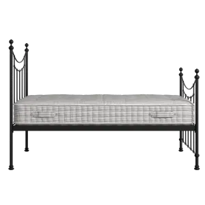 Winchester iron/metal bed in black with Juno mattress - Thumbnail