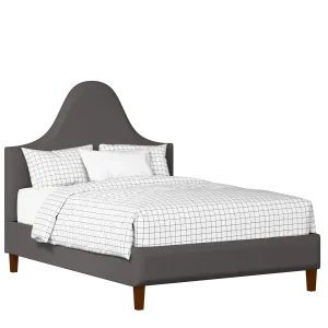 Beverley upholstered bed in iron fabric - Thumbnail