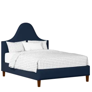 Beverley upholstered bed in oxford blue fabric - Thumbnail