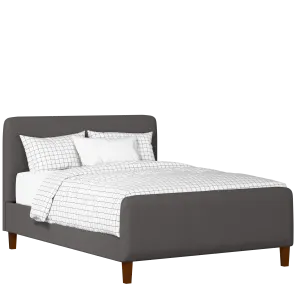 Broughton upholstered bed in iron fabric - Thumbnail