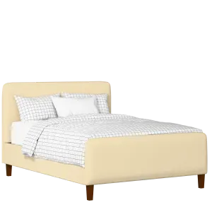 Broughton upholstered bed in oatmeal fabric - Thumbnail