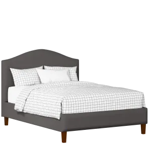 Burley Slim upholstered bed in iron fabric - Thumbnail