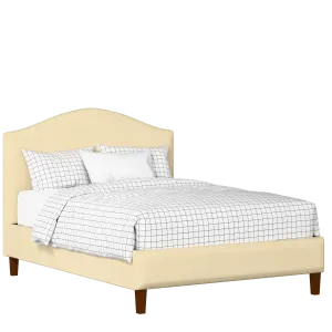 Burley Slim upholstered bed in oatmeal fabric - Thumbnail